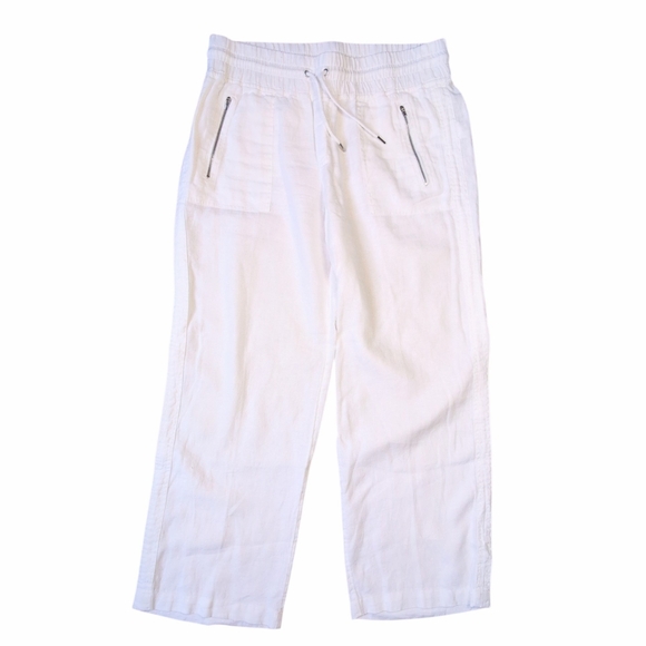 Athleta Linen Pants Retreat Linen High Rise Wide Leg Pant Women's size 14 - Picture 11 of 11